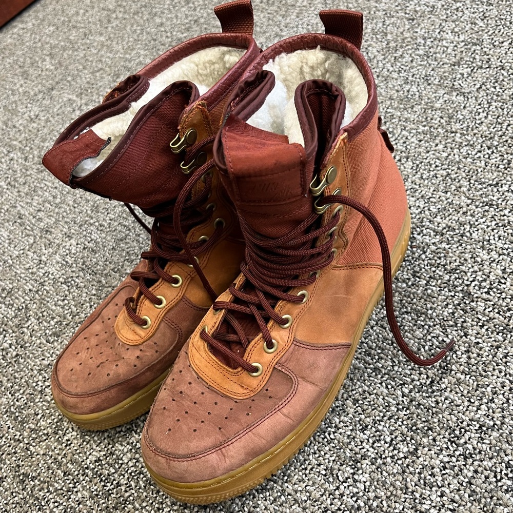 Nike SF AF1 Air Force One Premium Dark Russet Mens 10.5